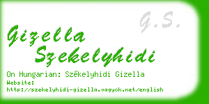 gizella szekelyhidi business card